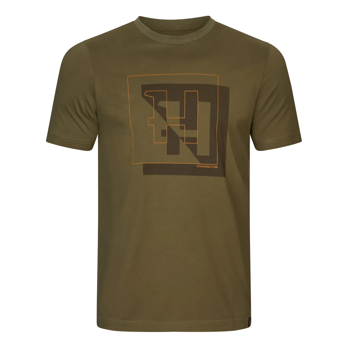 Härkila - H-logo S/S T-shirt // Dark olive fra Härkila - billede nr. 1 hos GrejFreak.dk