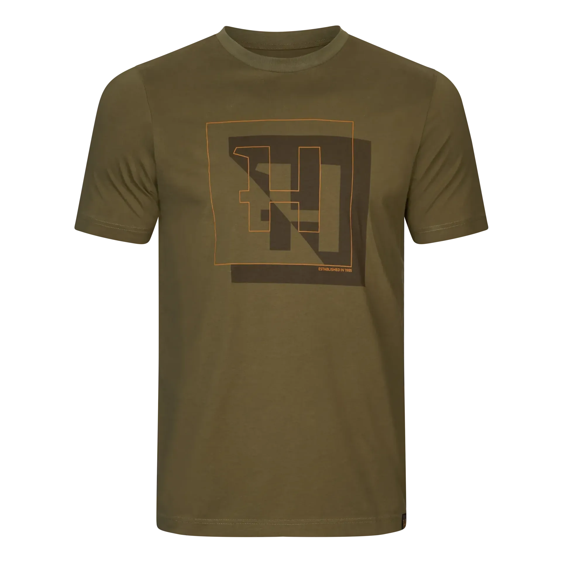 Härkila - H-logo S/S T-shirt // Dark olive fra Härkila - billede nr. 1 hos GrejFreak.dk