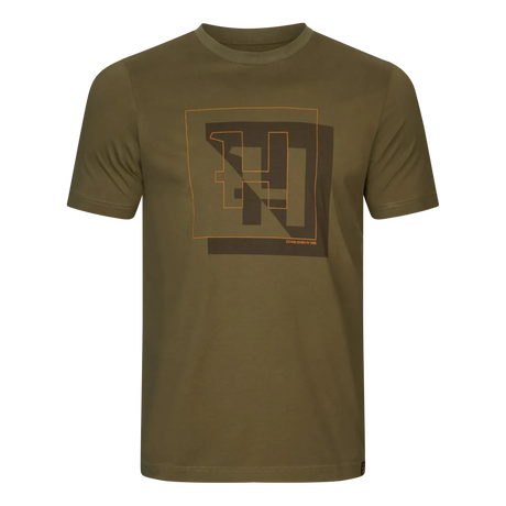 Härkila - H-logo S/S T-shirt // Dark olive fra Härkila - billede nr. 1 hos GrejFreak.dk