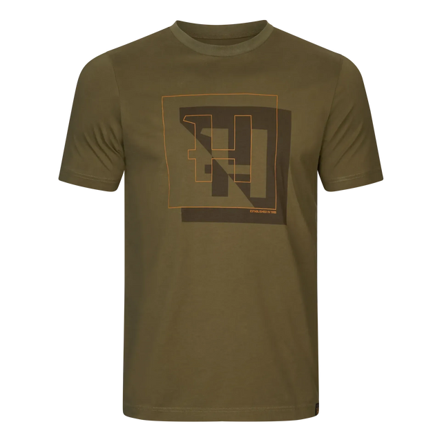 Härkila - H-logo S/S T-shirt // Dark olive fra Härkila - billede nr. 1 hos GrejFreak.dk
