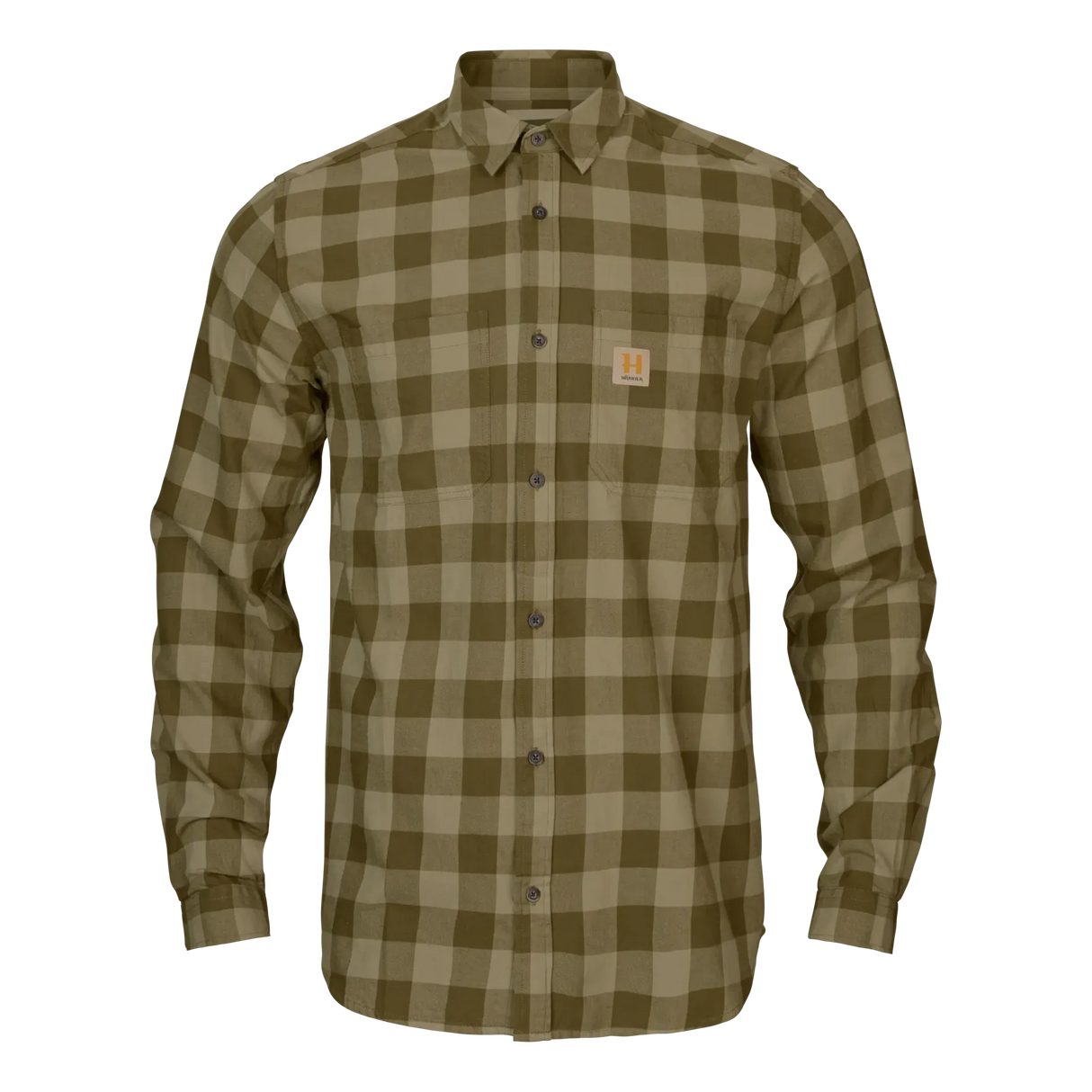 Härkila - Skandinavisk L/S-Skjorte // Dark Olive Check fra Härkila - billede nr. 1 hos GrejFreak.dk