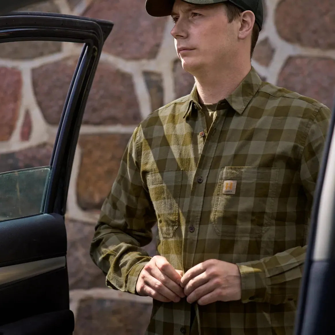 Härkila - Skandinavisk L/S-Skjorte // Dark Olive Check fra Härkila - billede nr. 2 hos GrejFreak.dk