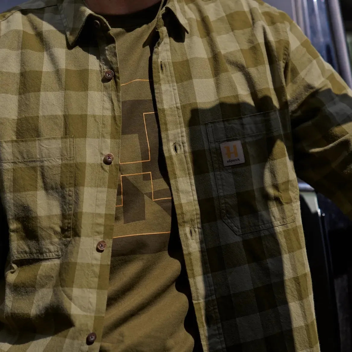 Härkila - Skandinavisk L/S-Skjorte // Dark Olive Check fra Härkila - billede nr. 6 hos GrejFreak.dk