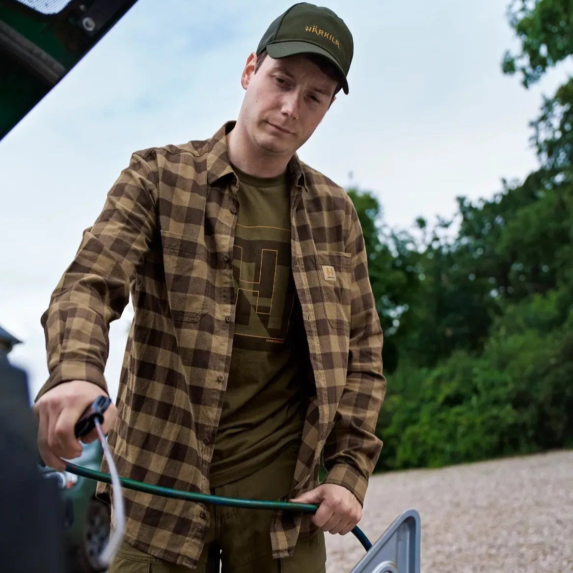 Härkila - Skandinavisk L/S-Skjorte // Antique Bronze Check fra Härkila - billede nr. 4 hos GrejFreak.dk