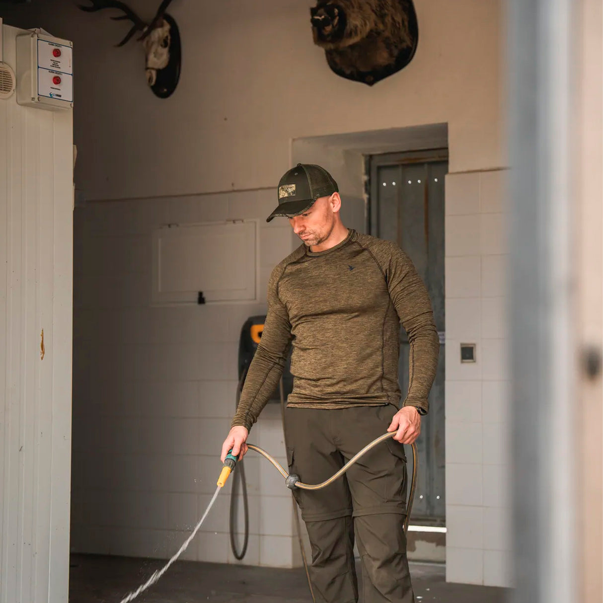 Seeland - Peak T-shirt // Pine Green Melange fra Seeland - billede nr. 10 hos GrejFreak.dk