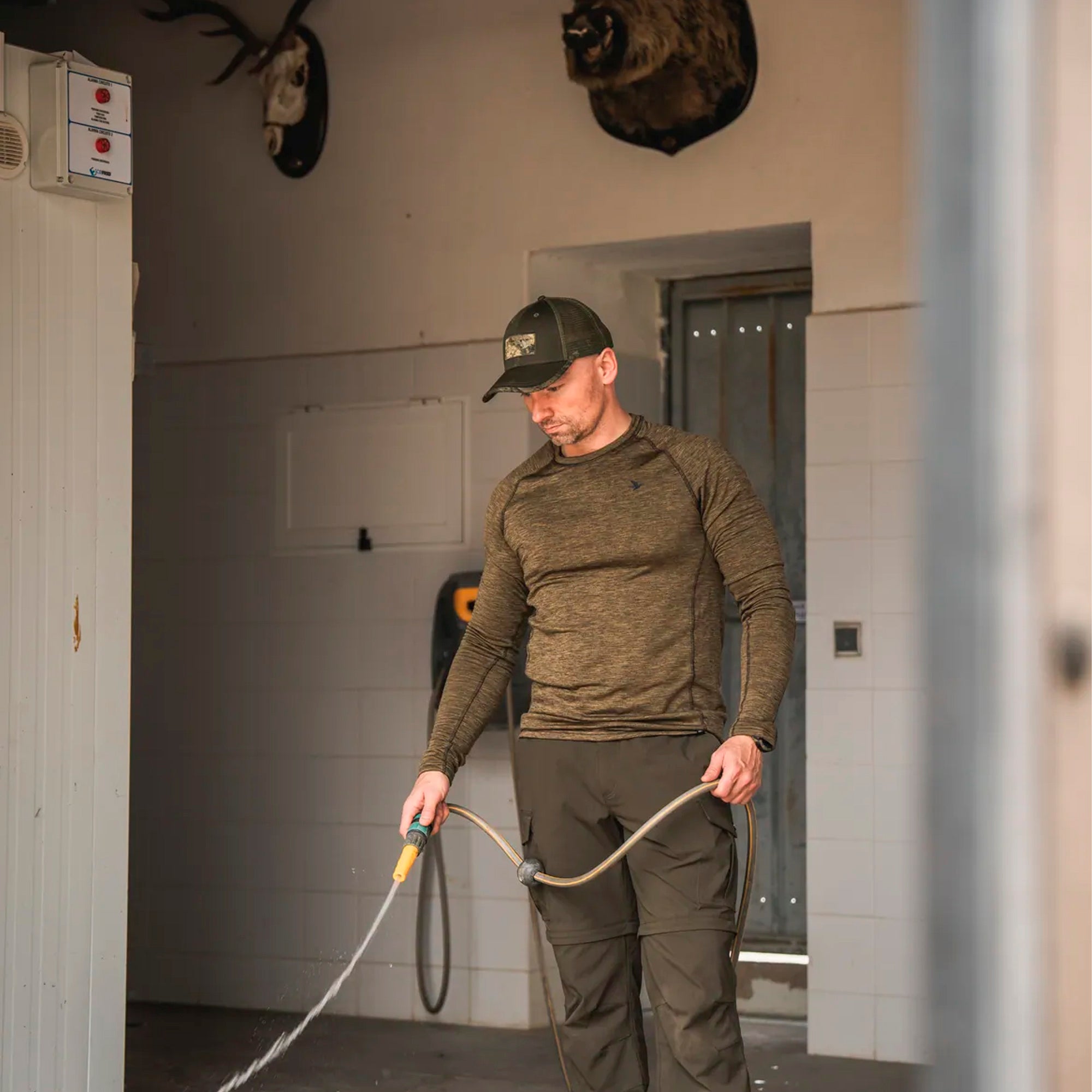 Seeland - Peak T-shirt // Pine Green Melange fra Seeland - billede nr. 10 hos GrejFreak.dk