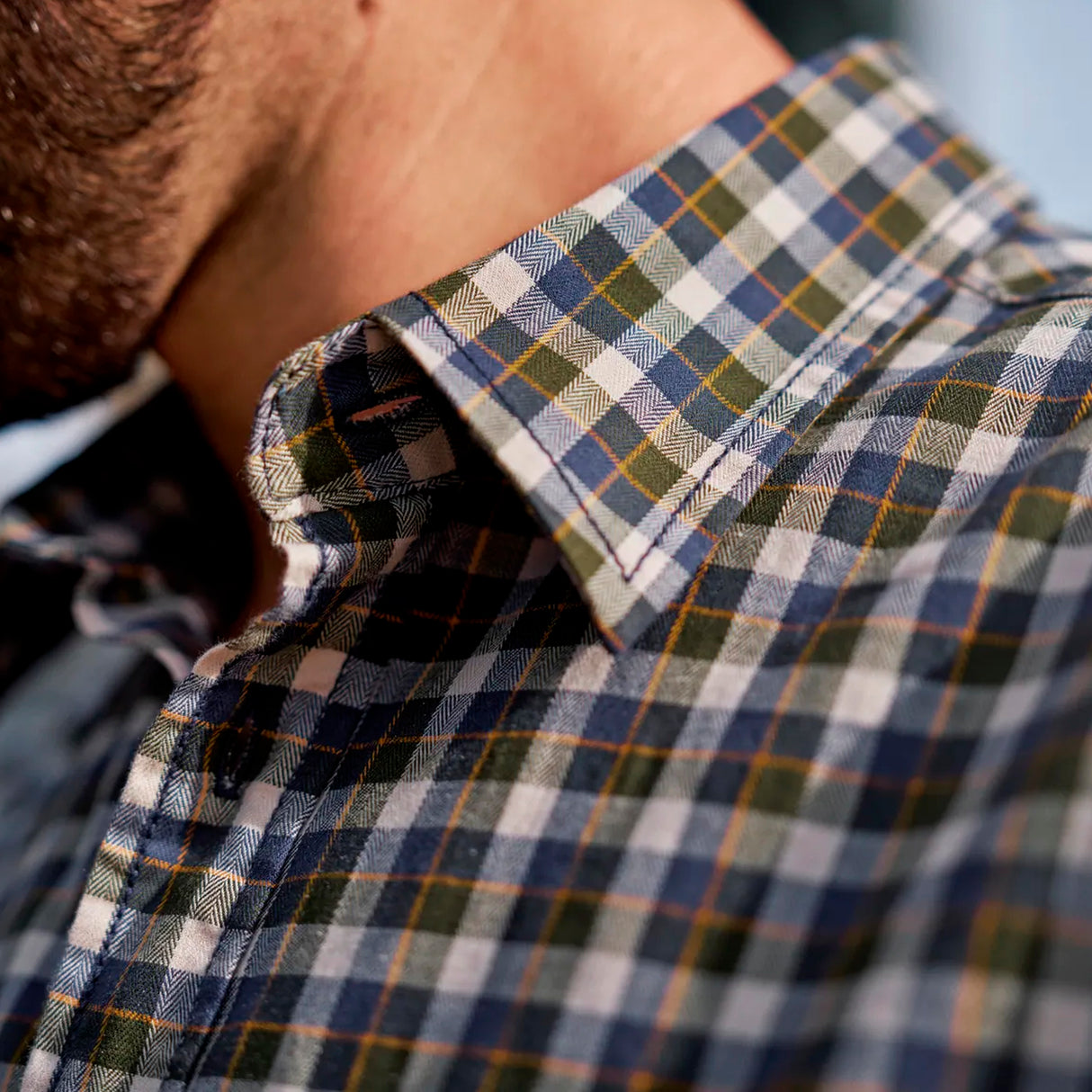 Härkila - Fjell S/S-skjorte // Naval Blue Check fra Härkila - billede nr. 4 hos GrejFreak.dk