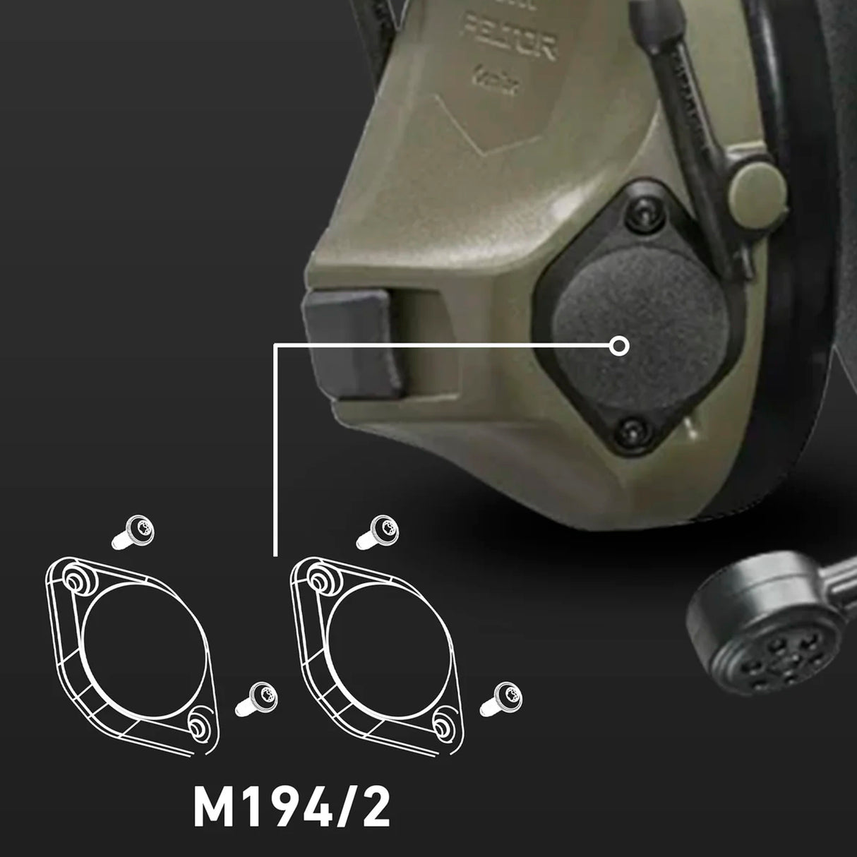 3M Peltor - Mikrofonvindhætte M194/2, 2 Stk. fra 3M Peltor - billede nr. 2 hos GrejFreak.dk