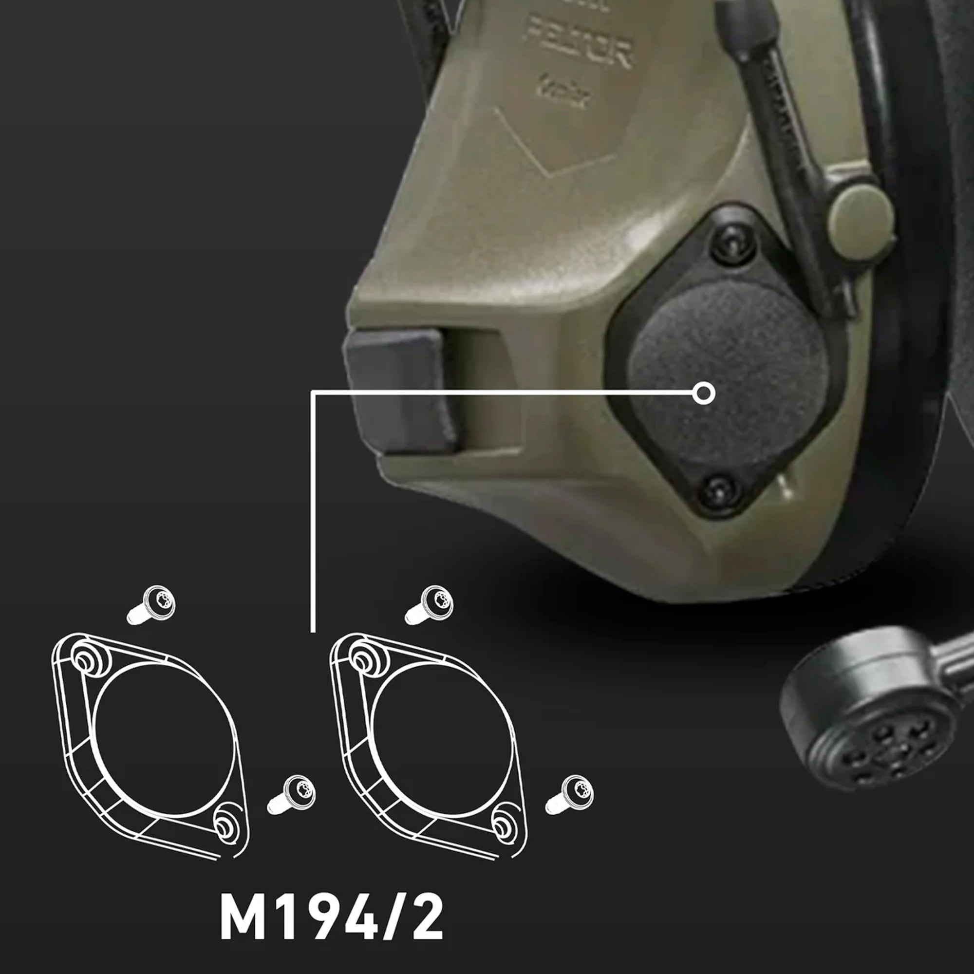 3M Peltor - Mikrofonvindhætte M194/2, 2 Stk. fra 3M Peltor - billede nr. 2 hos GrejFreak.dk