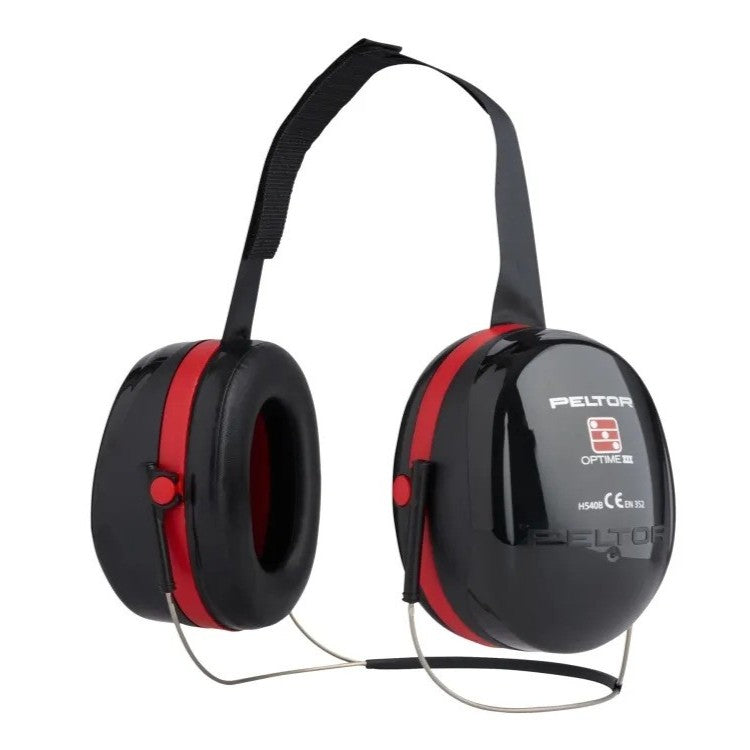 3M Peltor - Optime III Høreværn m. Nakkebøjle 34 dB // Sort/rød fra 3M Peltor - billede nr. 3 hos GrejFreak.dk