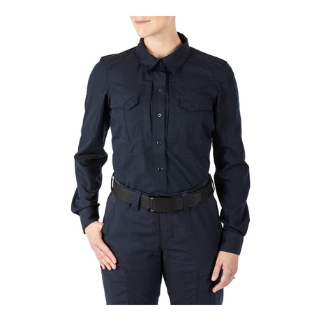 5.11 - Stryke Langærmet Dame Skjorte // Dark Navy (724) fra 5.11 - billede nr. 1 hos GrejFreak.dk