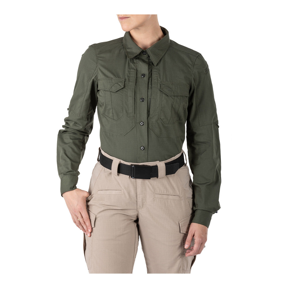 5.11 - Stryke Langærmet Dame Skjorte // TDU Green (190) fra 5.11 - billede nr. 1 hos GrejFreak.dk