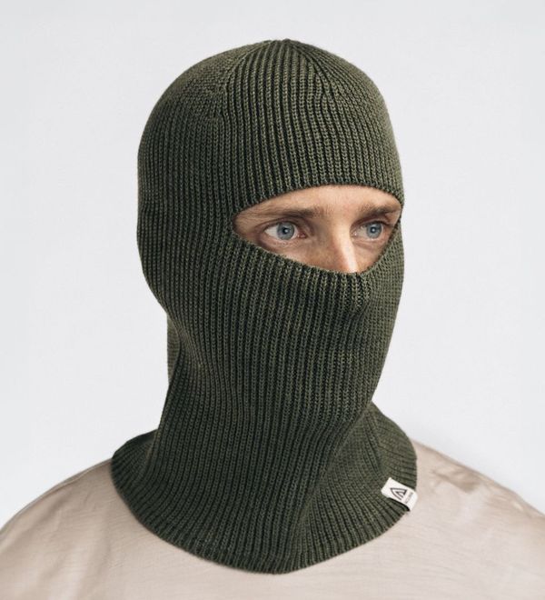 Aclima - Flat Knit Balaclava Hat // Olivengrøn fra Aclima - billede nr. 6 hos GrejFreak.dk