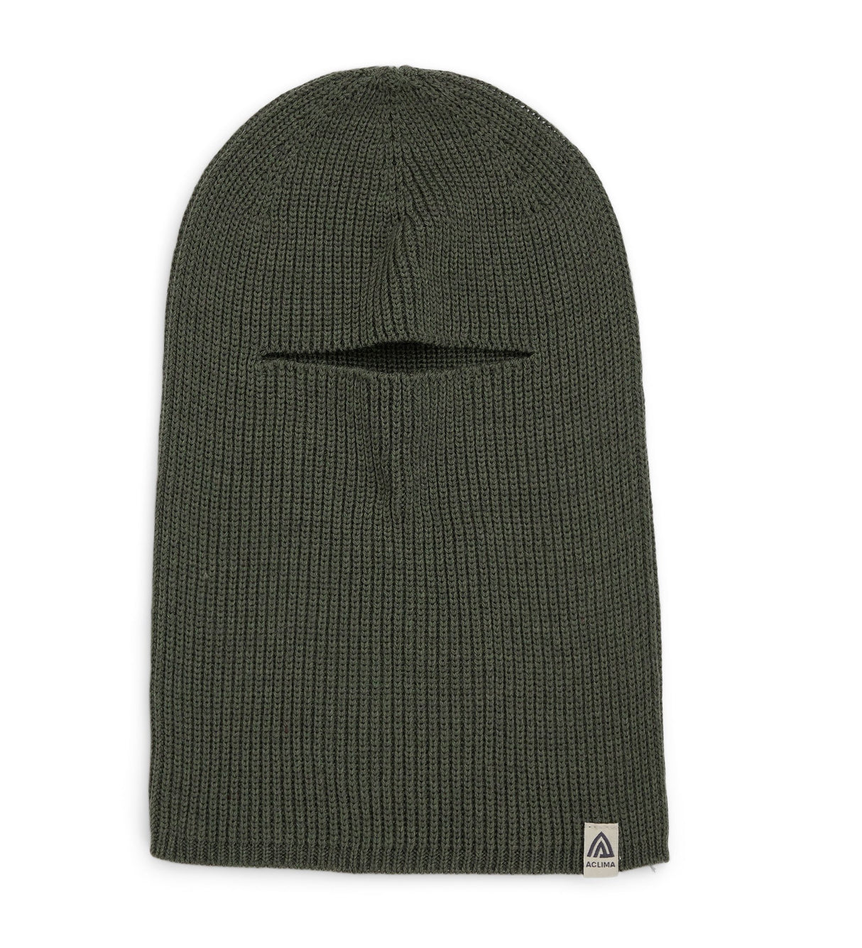 Aclima - Flat Knit Balaclava Hat // Olivengrøn fra Aclima - billede nr. 1 hos GrejFreak.dk