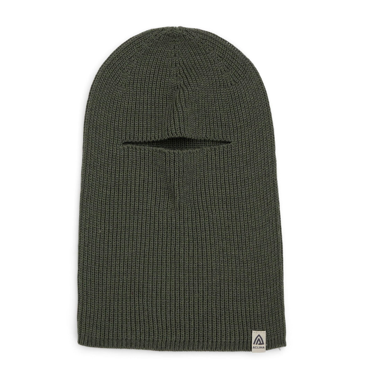 Aclima - Flat Knit Balaclava Hat // Olivengrøn fra Aclima - billede nr. 1 hos GrejFreak.dk