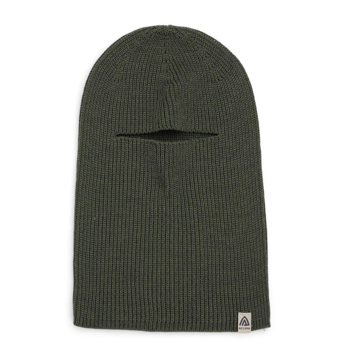 Aclima - Flat Knit Balaclava Hat // Olivengrøn fra Aclima - billede nr. 1 hos GrejFreak.dk