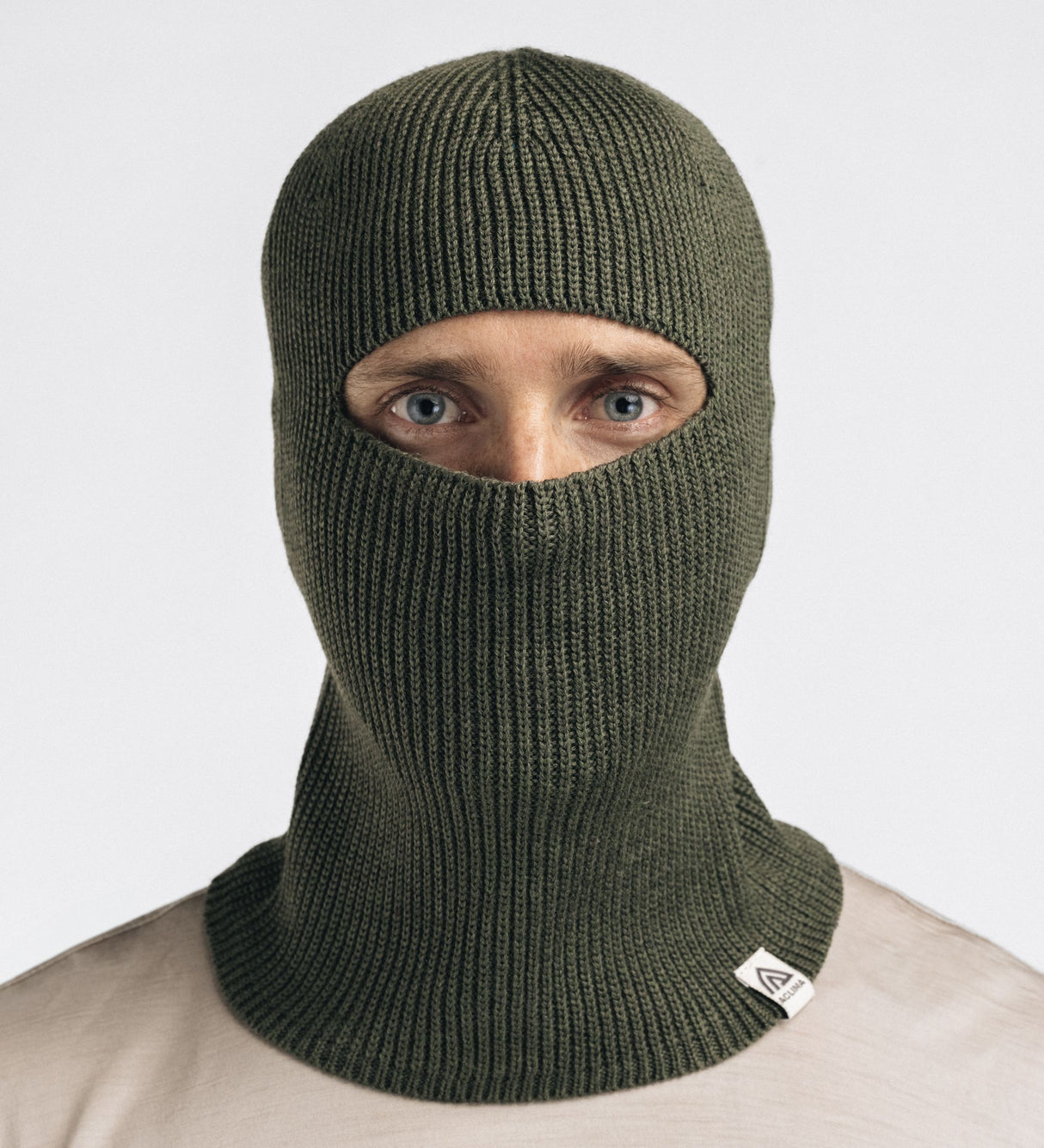 Aclima - Flat Knit Balaclava Hat // Olivengrøn fra Aclima - billede nr. 5 hos GrejFreak.dk