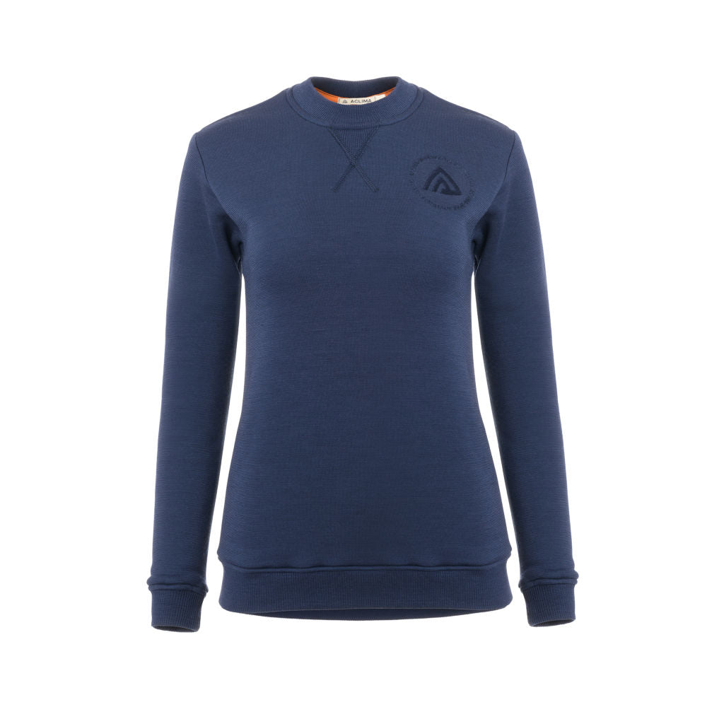 Aclima - FleeceWool 250g Dame Crew Neck V2 // Blå fra Aclima - billede nr. 1 hos GrejFreak.dk