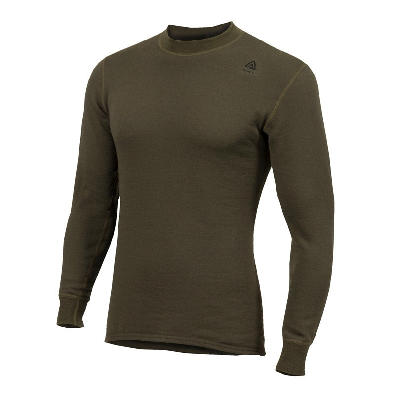 Aclima - HotWool 230g Unisex Crew Neck Uldtrøje // Olivengrøn fra Aclima - billede nr. 1 hos GrejFreak.dk