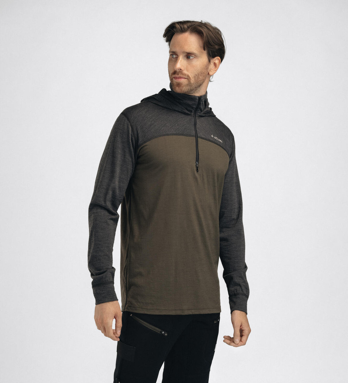 Aclima - LightWool 180 Herre Hoodie // Tarmac/Marengo fra Aclima - billede nr. 6 hos GrejFreak.dk