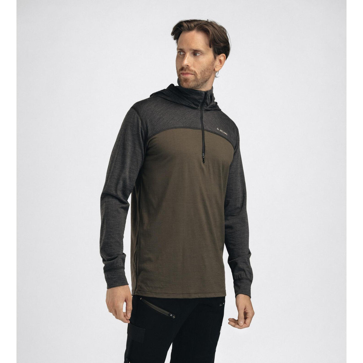 Aclima - LightWool 180 Herre Hoodie // Tarmac/Marengo fra Aclima - billede nr. 6 hos GrejFreak.dk