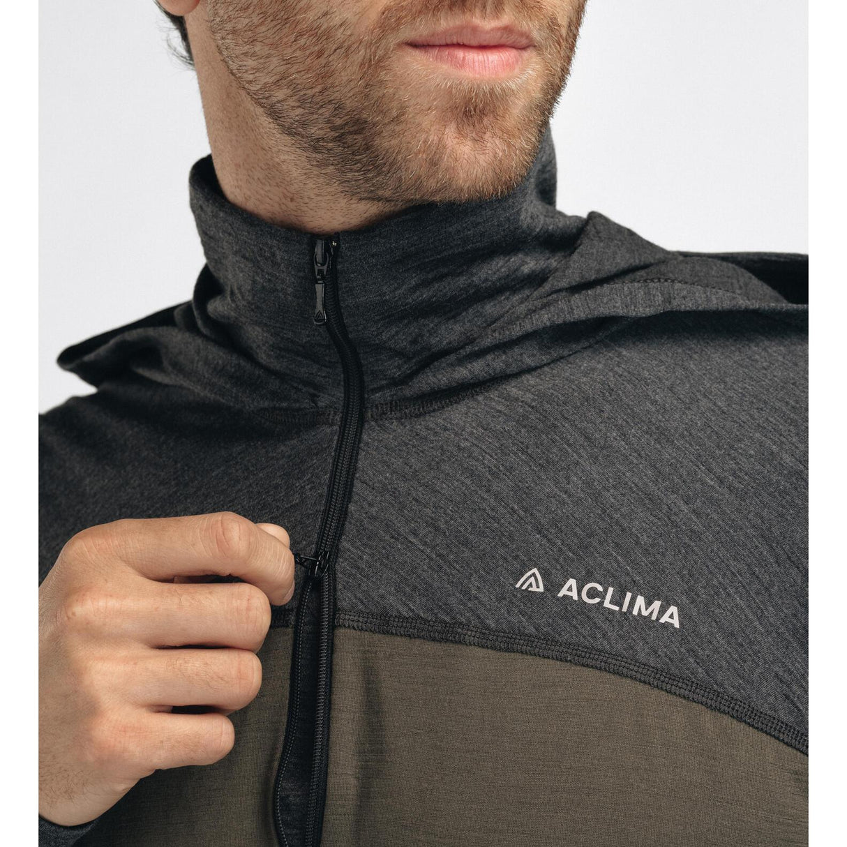 Aclima - LightWool 180 Herre Hoodie // Tarmac/Marengo fra Aclima - billede nr. 9 hos GrejFreak.dk