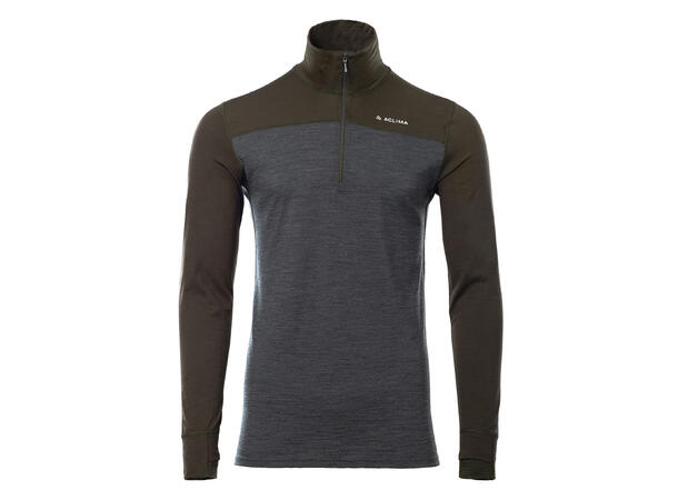 Aclima - LightWool 180 Herre Polo Med Lynlås // Tarmac/Marengo fra Aclima - billede nr. 1 hos GrejFreak.dk