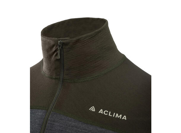 Aclima - LightWool 180 Herre Polo Med Lynlås // Tarmac/Marengo fra Aclima - billede nr. 3 hos GrejFreak.dk