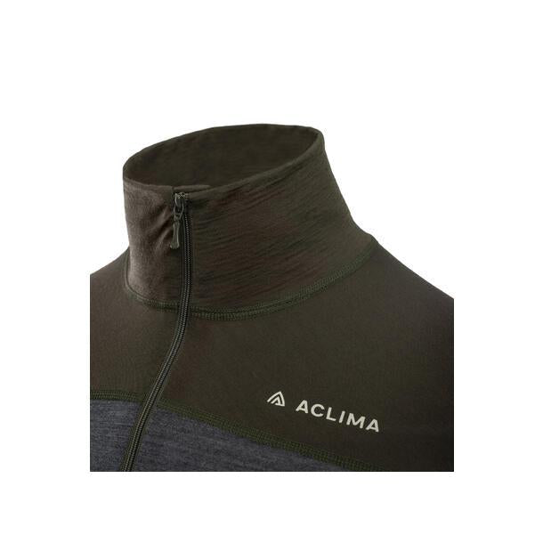 Aclima - LightWool 180 Herre Polo Med Lynlås // Tarmac/Marengo fra Aclima - billede nr. 3 hos GrejFreak.dk