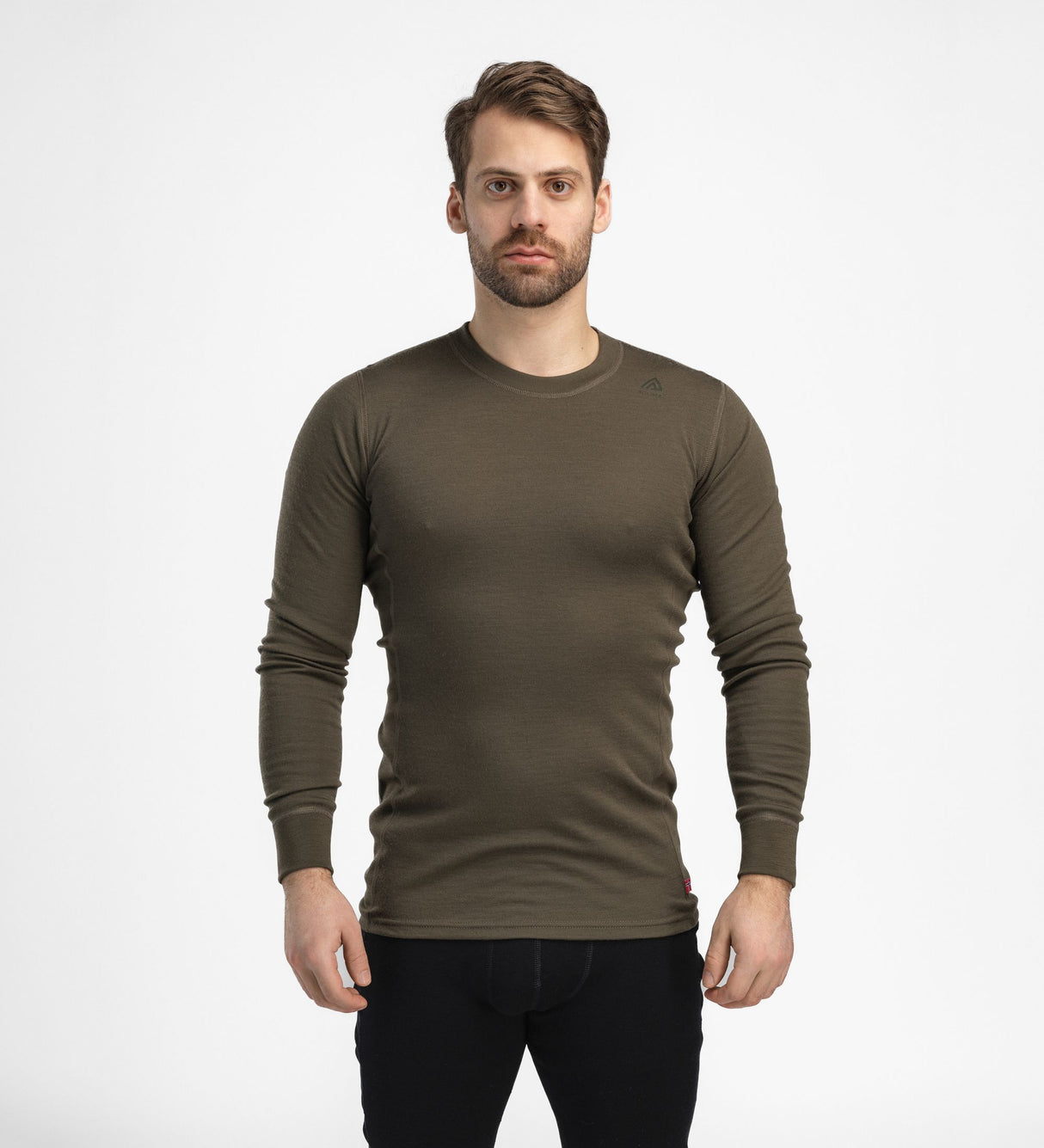 Aclima - WarmWool Crewneck Herre // Olivengrøn fra Aclima - billede nr. 5 hos GrejFreak.dk