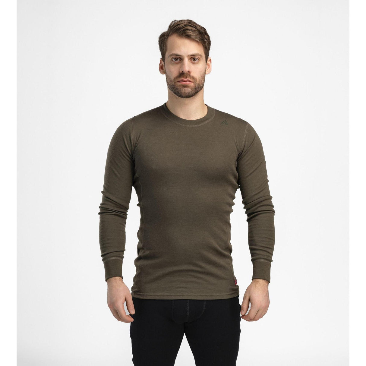 Aclima - WarmWool Crewneck Herre // Olivengrøn fra Aclima - billede nr. 5 hos GrejFreak.dk