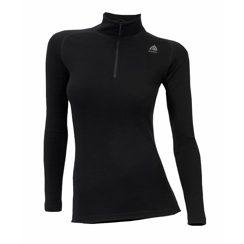 Aclima - WarmWool Dame Mock Neck m. Lynlås // Sort fra Aclima - billede nr. 1 hos GrejFreak.dk