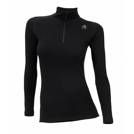 Aclima - WarmWool Dame Mock Neck m. Lynlås // Sort fra Aclima - billede nr. 1 hos GrejFreak.dk