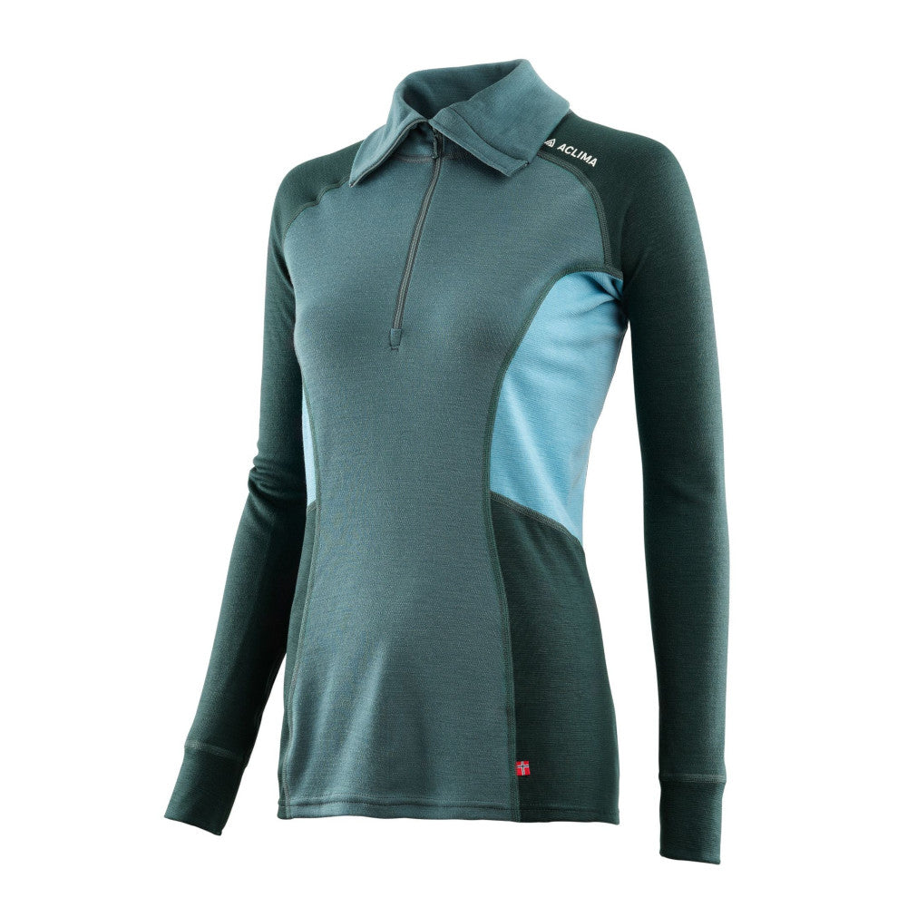 Aclima - WarmWool Dame Polo // Blå fra Aclima - billede nr. 1 hos GrejFreak.dk