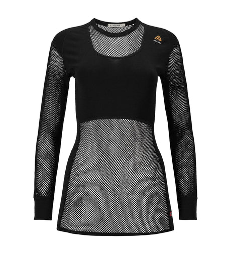 Aclima - WoolNet 120g Dame Crew Neck Uldtrøje // Sort fra Aclima - billede nr. 1 hos GrejFreak.dk