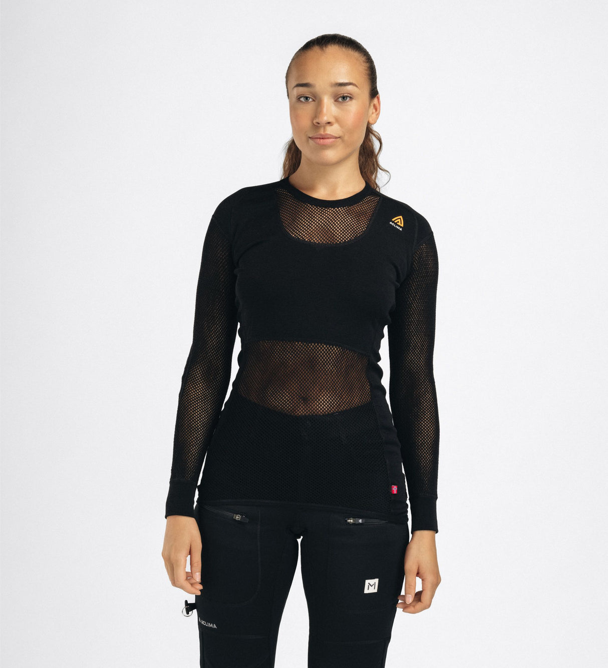 Aclima - WoolNet 120g Dame Crew Neck Uldtrøje // Sort fra Aclima - billede nr. 7 hos GrejFreak.dk