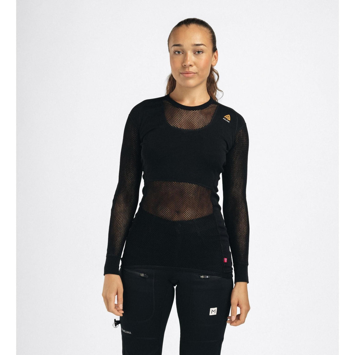 Aclima - WoolNet 120g Dame Crew Neck Uldtrøje // Sort fra Aclima - billede nr. 7 hos GrejFreak.dk