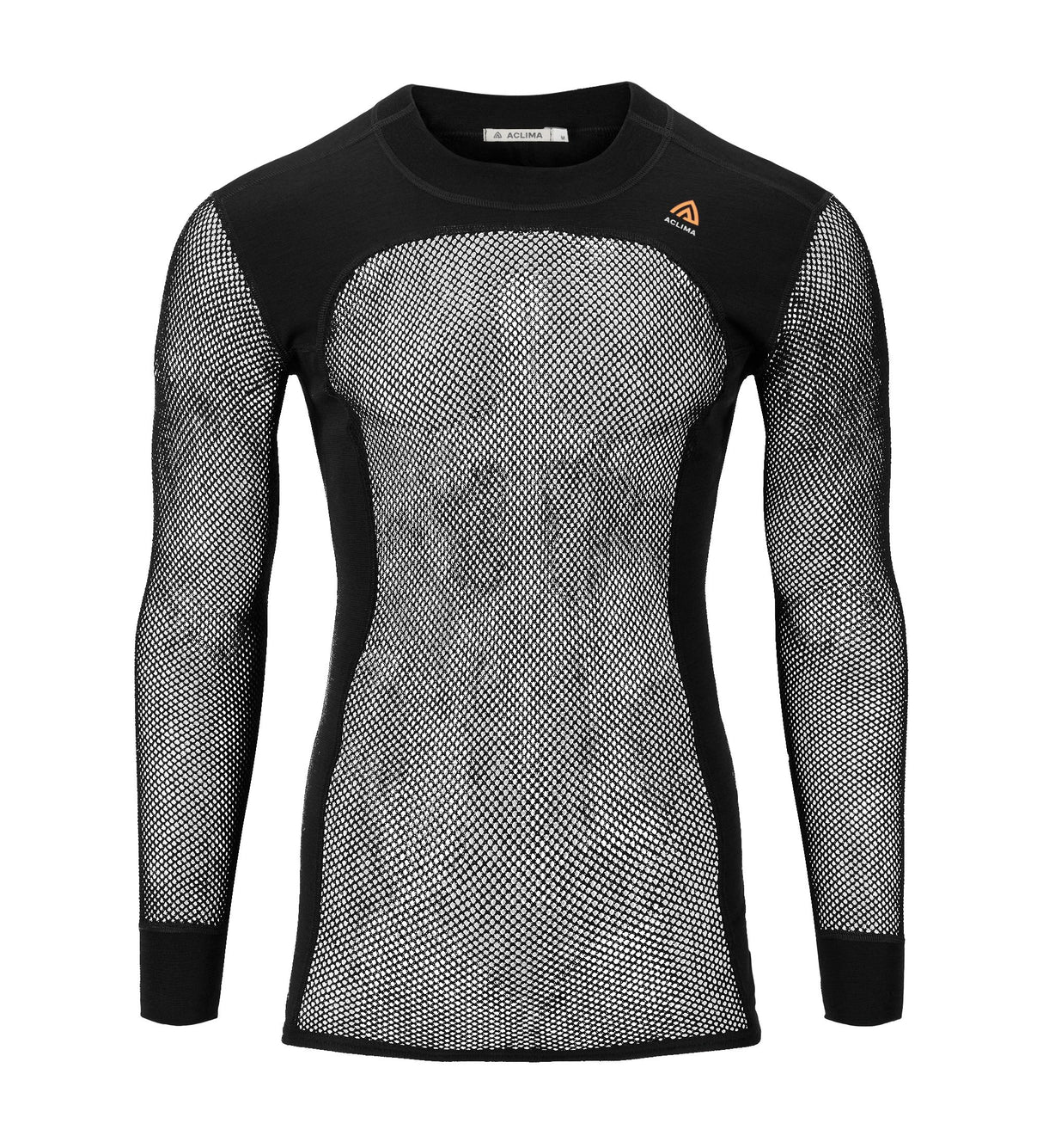 Aclima - Woolnet 120g Herre Crew Neck Uldtrøje // Sort fra Aclima - billede nr. 1 hos GrejFreak.dk