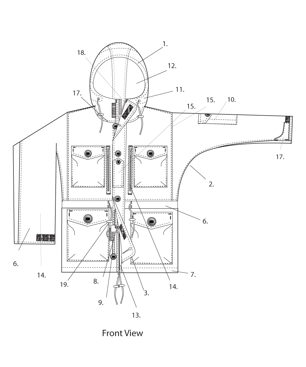 Arktis - B310 Vandtæt Smock MultiCam DK-version fra Arktis - billede nr. 7 hos GrejFreak.dk