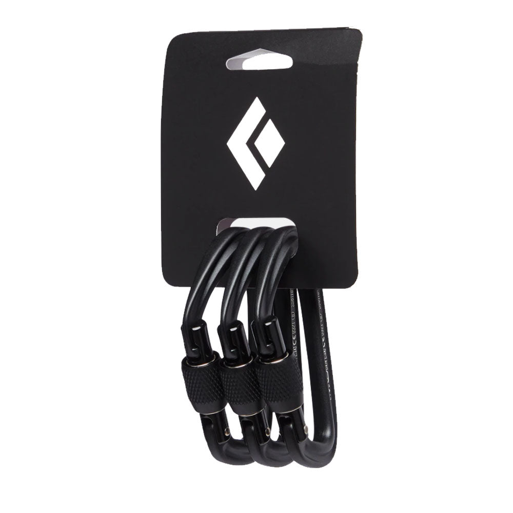 Black Diamond - Hotforge Screwgate Karabin (3 pak) // Sort fra Black Diamond - billede nr. 1 hos GrejFreak.dk