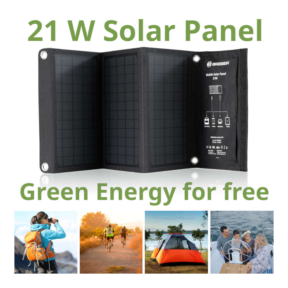 Bresser - Mobile Solar Solcellepanel 21W fra Bresser - billede nr. 6 hos GrejFreak.dk