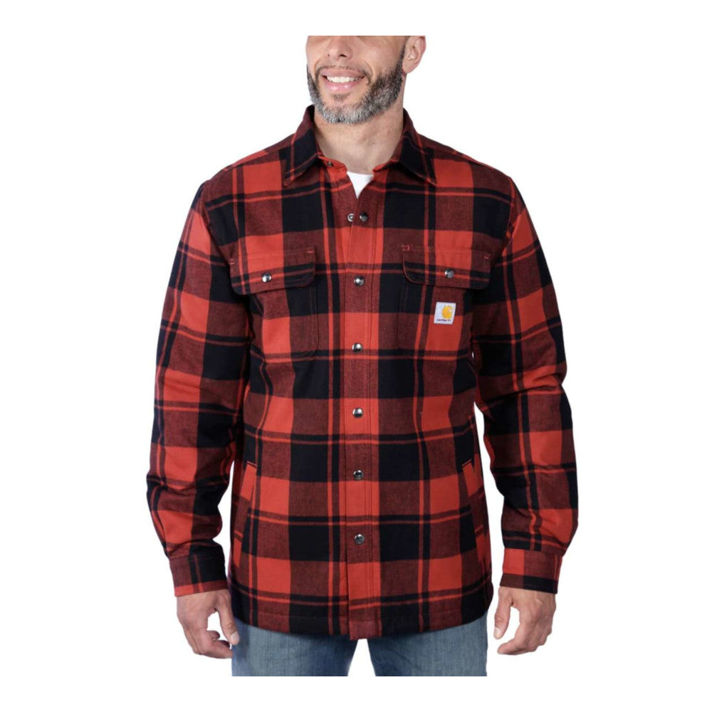 Carhartt - Flannel Sherpa-Lined Skjorte // Rød Okker fra Carhartt - billede nr. 1 hos GrejFreak.dk