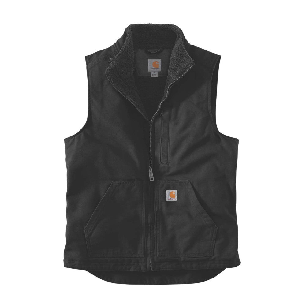 Carhartt - Washed Duck Lined Mock Neck Vest // Sort fra Carhartt - billede nr. 2 hos GrejFreak.dk