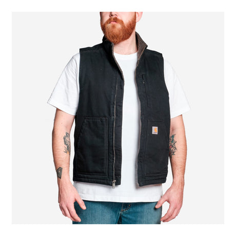 Carhartt - Washed Duck Lined Mock Neck Vest // Sort fra Carhartt - billede nr. 7 hos GrejFreak.dk