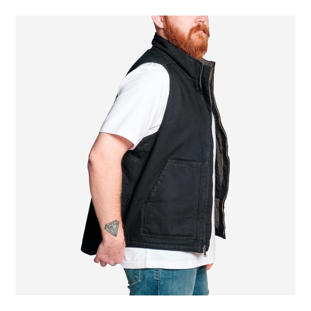 Carhartt - Washed Duck Lined Mock Neck Vest // Sort fra Carhartt - billede nr. 9 hos GrejFreak.dk