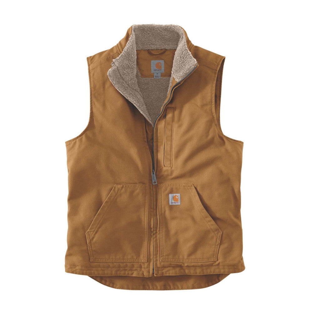 Carhartt - Washed Duck Lined Mock Neck Vest // Brun fra Carhartt - billede nr. 1 hos GrejFreak.dk