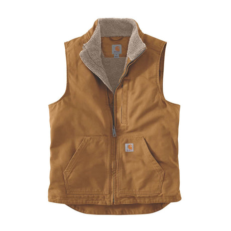 Carhartt - Washed Duck Lined Mock Neck Vest // Brun fra Carhartt - billede nr. 1 hos GrejFreak.dk