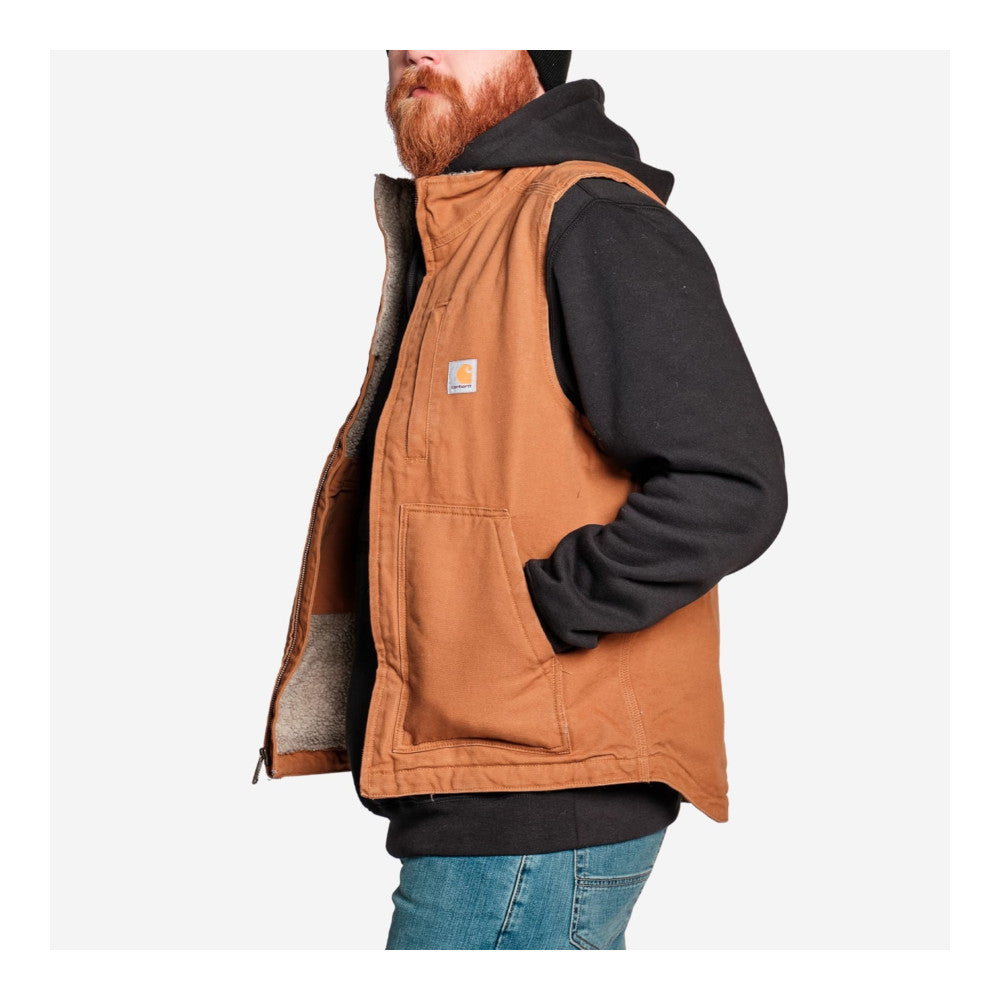 Carhartt - Washed Duck Lined Mock Neck Vest // Brun fra Carhartt - billede nr. 4 hos GrejFreak.dk
