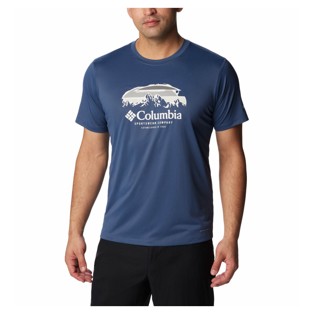 Columbia - Hike Graphic SS Herre T-shirt Blå fra Columbia - billede nr. 1 hos GrejFreak.dk