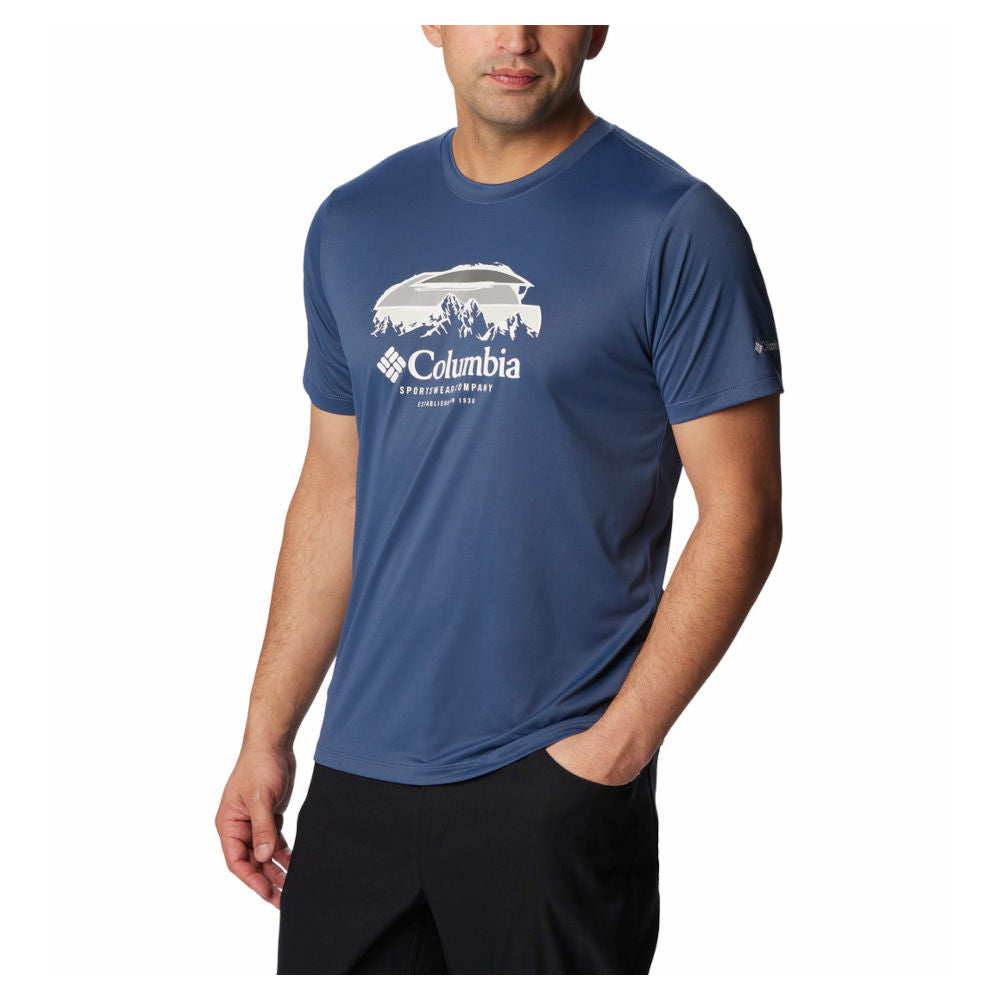 Columbia - Hike Graphic SS Herre T-shirt Blå fra Columbia - billede nr. 2 hos GrejFreak.dk